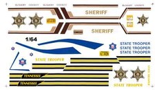 TENNESSEE STATE  McNAIRY COUNTY 1/64th - HO Scale WATERSLIDE DECALS