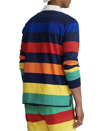 NWT! Polo Ralph Lauren Rainbow Striped Rugby Jersey Shirt Men’s XL Polo - Picture 4 of 6