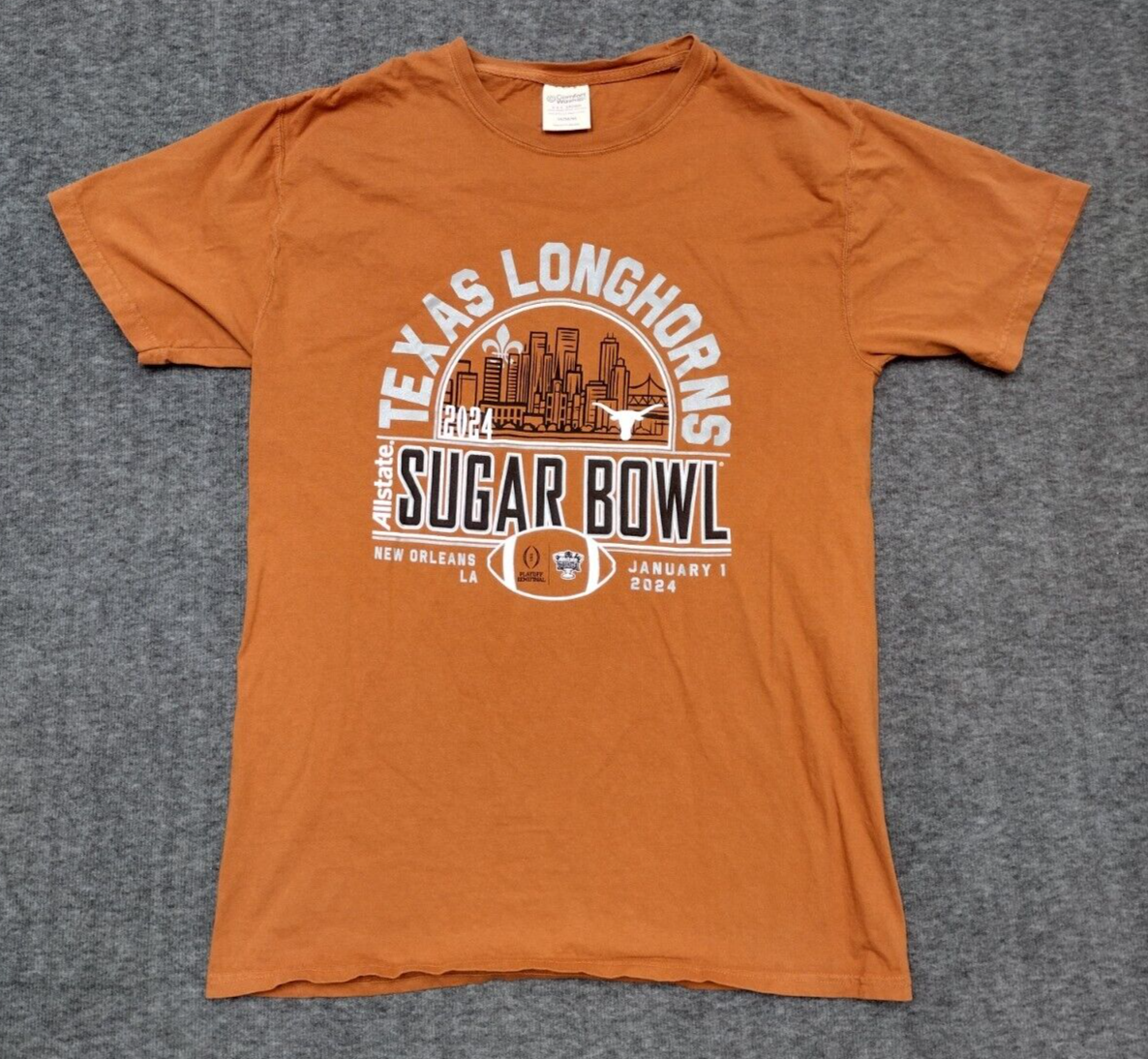 2024 Texas Longhorns Sugar Bowl Shirt Mens Medium Orange Made USA