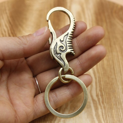 Solid Brass keychains Pants Clip Hook Bag Hook Car EDC Keyrings Key Holder