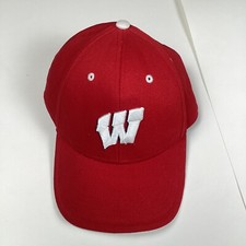Wisconsin Badgers Cap Hat YOUTH CHILD KIDS Baseball Hat Cap One Size Fits All
