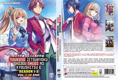 ANIME DVD~ENGLISH DUBBED~Youkoso Jitsuryoku Shijou Shugi Season 1-3(1-38End)