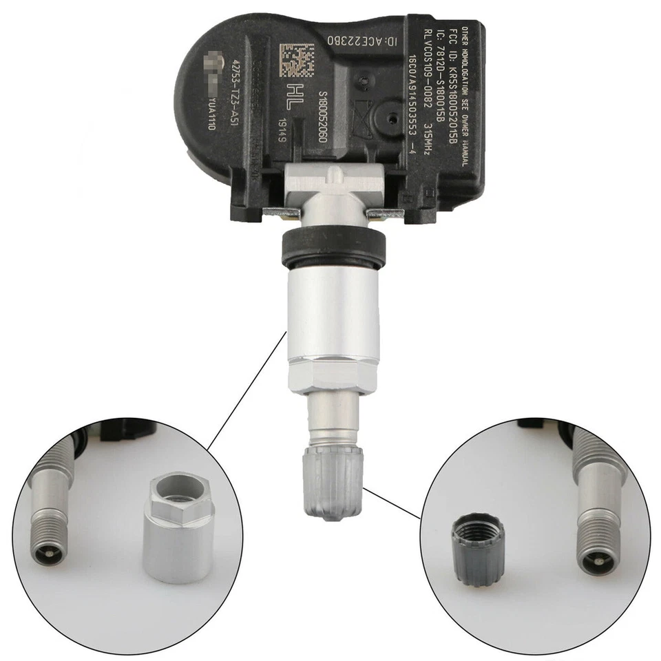 Set (4) For Acura ILX TLX MDX RDX Tire Pressure Sensor OEM 42753-TZ3-A51 315 Mhz - Image 3 of 4