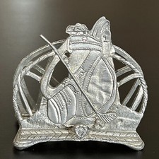 METZKE USA PEWTER GOLF LETTER HOLDER 