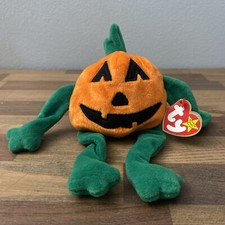 Ty Beanie Baby  Pumkin  Pumpkin Halloween Jack O Lantern Plush Toy M1666