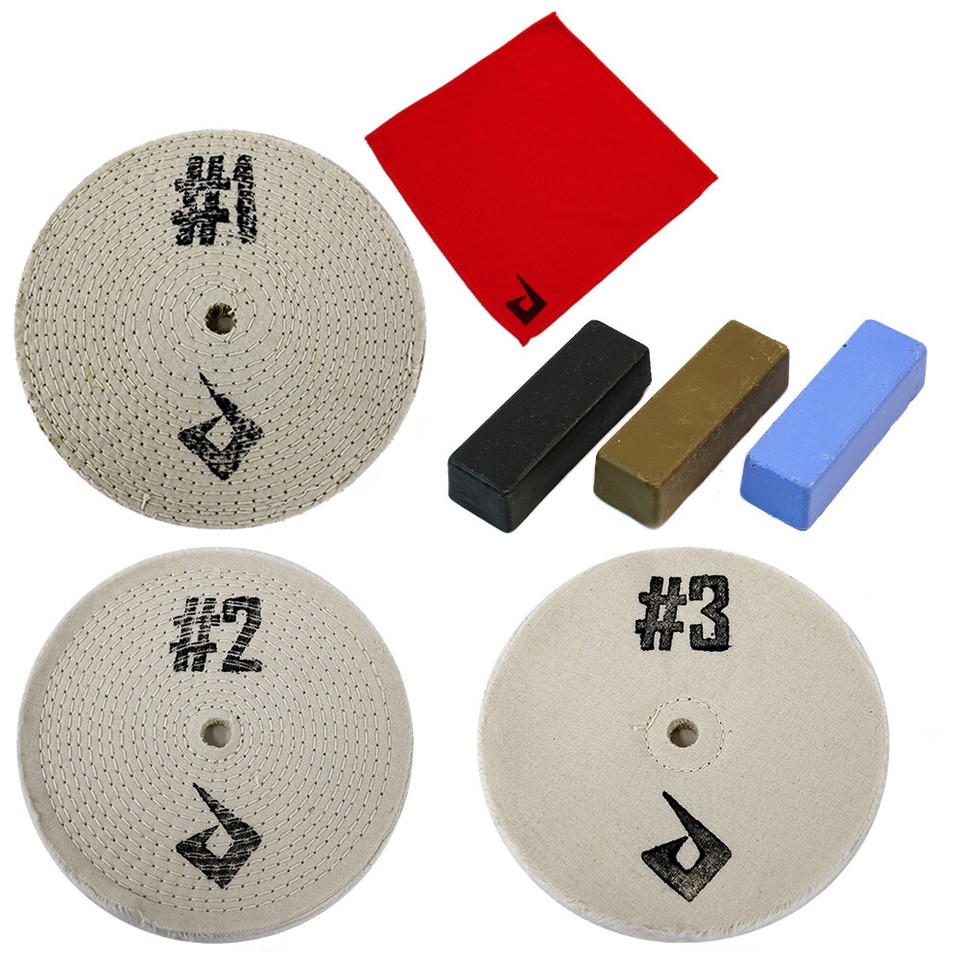 Aluminum Polishing Kit | Wheels & Compounds Bench Grinder Buffer ...
