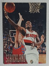 NBA FLEER 1996 / 97 # 91 TRAIL BLAZERS ROD STRICKLAND COLLECTIBLE CARD