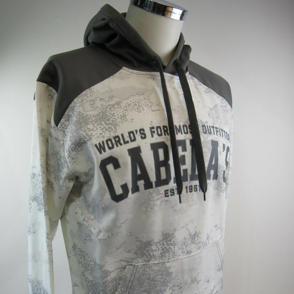 Cabela's Camouflage Sweatshirt Size SP Hunting Spell Out Logo Pullover Hooded - Image 3 of 4