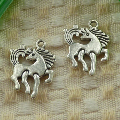 111 Pcs Tibetan Silver Horse Charms Pendant 24X19MM S3636 DIY Jewelry Making