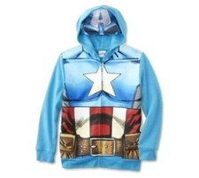 The Avengers CAPTAIN America Hoodie NEW Boy's size 8 Avengers Costume Jacket NWT