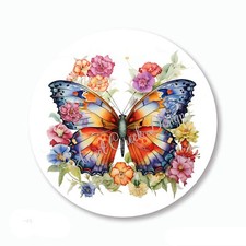 STUNNING WILDFLOWERS BUTTERFLY PARTY FAVORS SCRAPBOOK STICKERS ENVELOPE SEALS