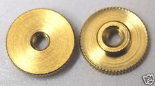 Small Brass Insignia Screw Back Nut 1/2" inch 40 thread per inch ( one piece )