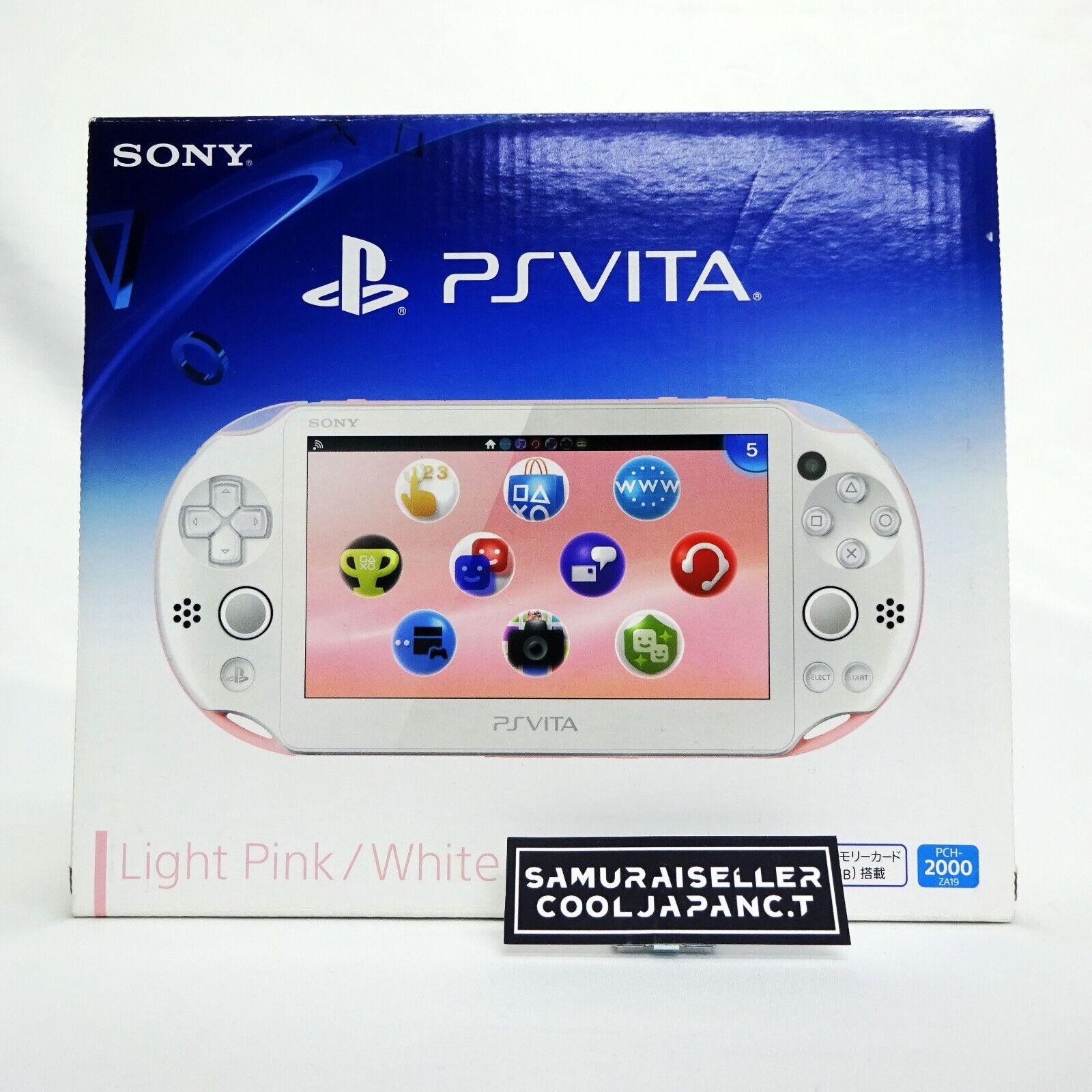 SONY PS Vita PCH-2000 ZA19 Light Pink / White Console Wi-Fi model Japan NEW