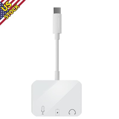 Type-C Sound Card USB-C 3.5mm Audio Interface charging for Earphones Computers