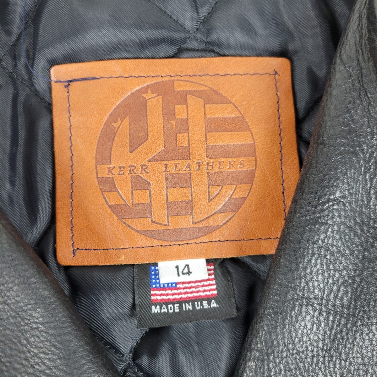 Kerr Leather Black Heavy Leather Cross Zip Lace Up Lined Kerr Leather Black Heavy Leather Cross Zip Lace Up Lined