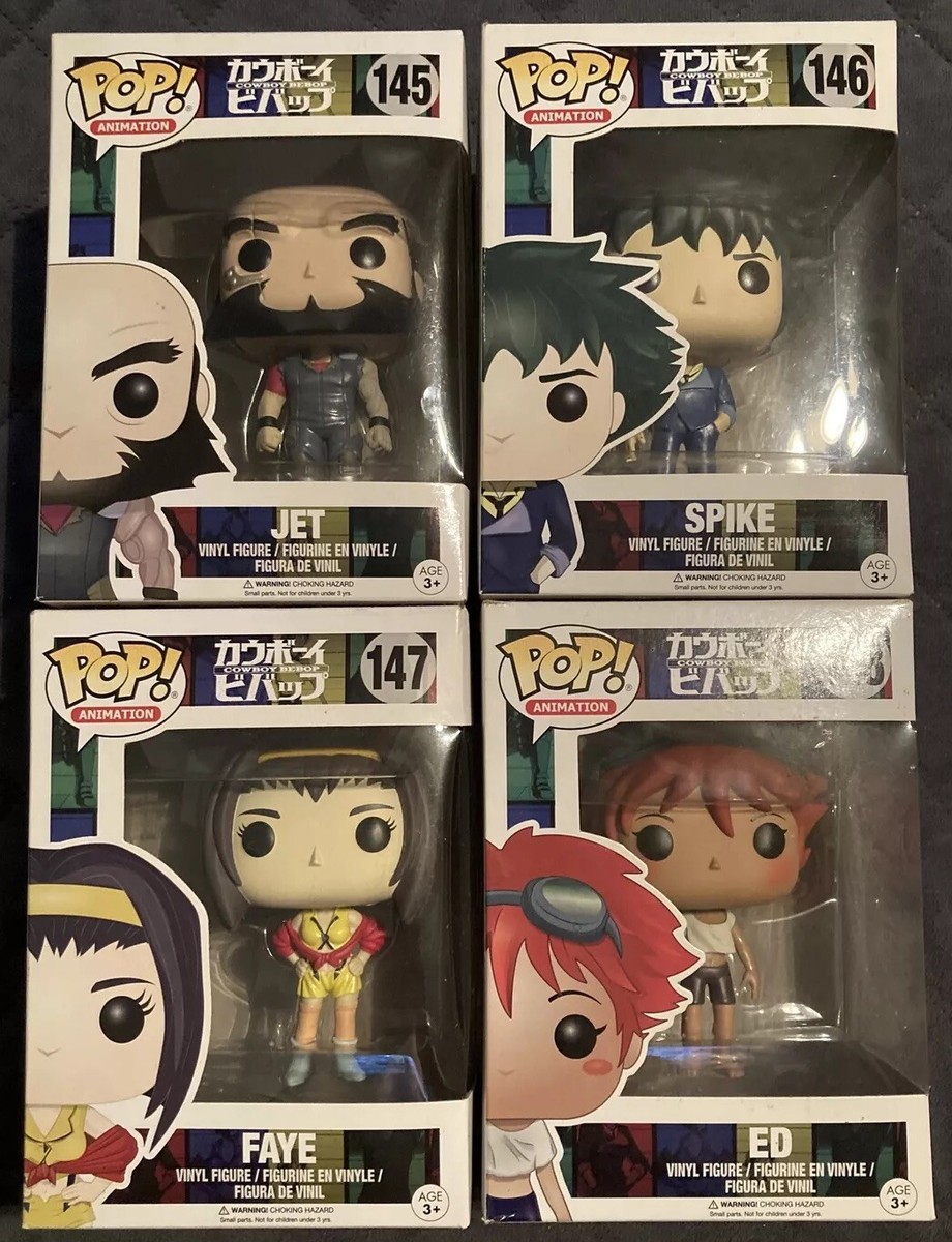 Cowboy Bebop Funko Pops Spike, Jet, Faye,