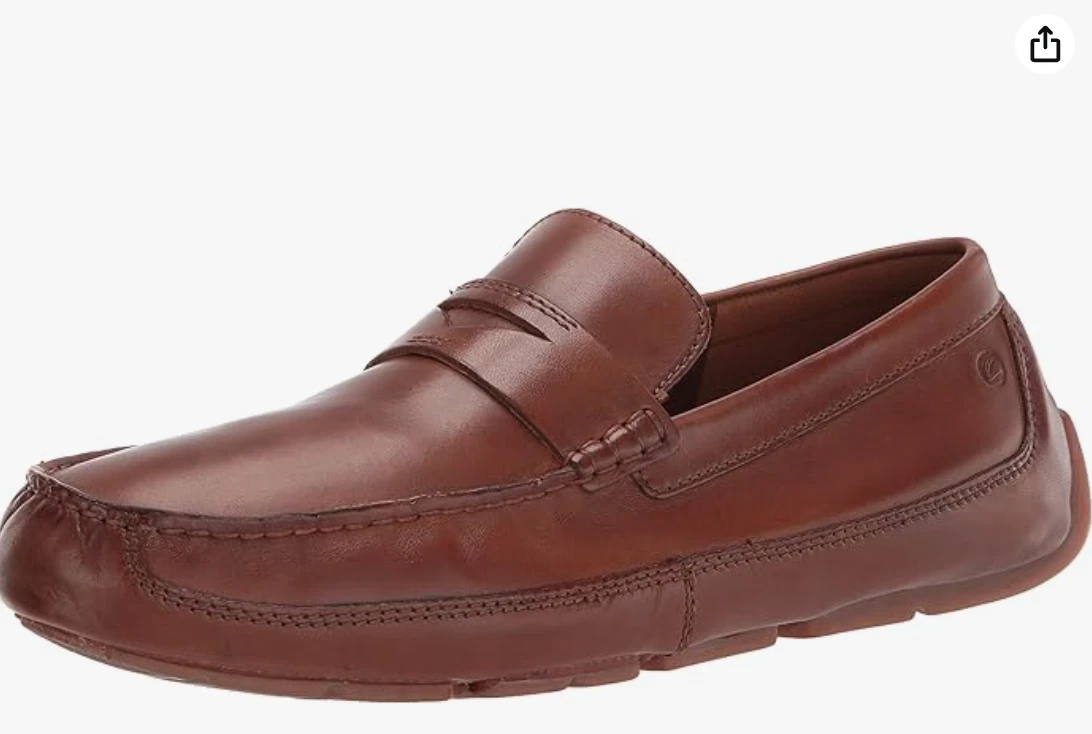 NUOVO! Mocassino uomo Clarks Markman Way collezione 12M di Clarks pelle marrone nuovo con scatola