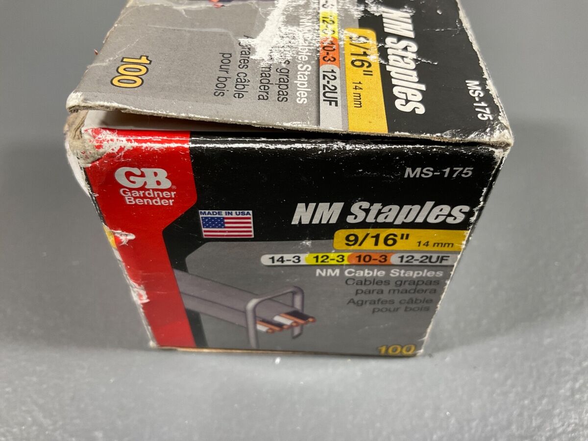 MS175 - Metal Staple 3 Cond 9/16 100/Box