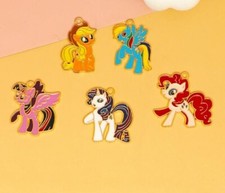 50pcs cartoon animal color mix Metal Charm Pendant DIY Necklace Jewelry Making