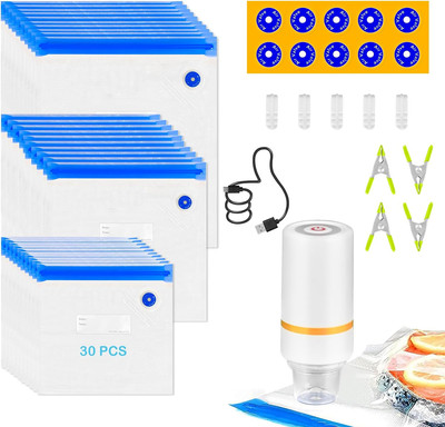 Sous Vide Bags, 52 PCS Handheld Electric Vacuum Sealer Sets for Anova, Joule Coo