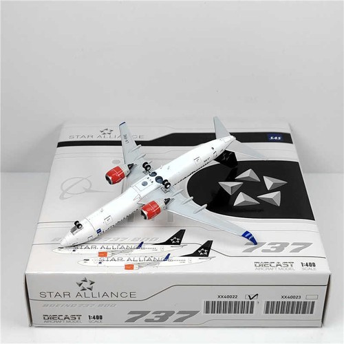 Modellino aereo passeggeri pressofuso 1:400 JC Wings SAS BOEING B737-800 - Foto 6 di 9