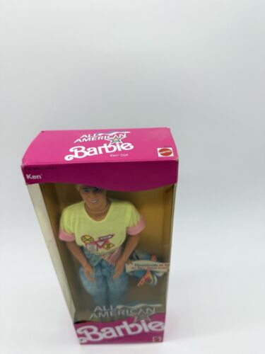 Barbie 1990, All American Barbie et Ken Fabriqué en Chine NRFB - Imagen 12 de 19