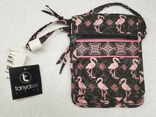Vtg 1979 NOS TanyaLee Pink Flamingo Print Travel Clutch Purse Handbag Pocketbook