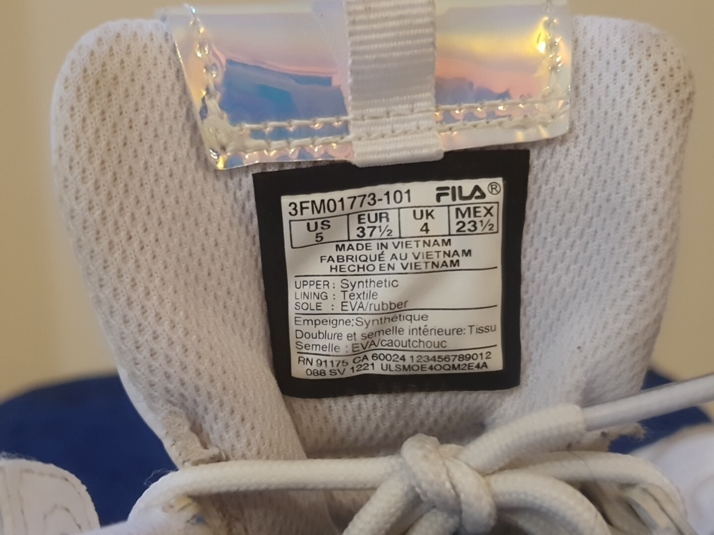 SCARPE DA GINNASTICA BIANCHE FILA DISRUPTOR TAGLIA 5