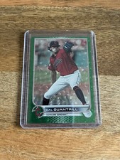 2022 Topps Series 2 Cal Quantrill Green Ice Foil Board /499 Cleveland Guardians