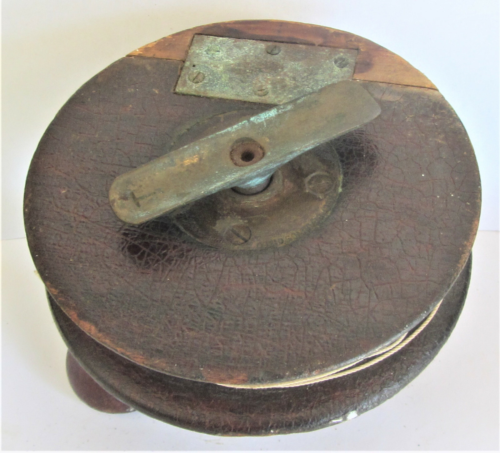 Vintage Sidewinder Knuckle Buster Wood & Brass Fishing Reel