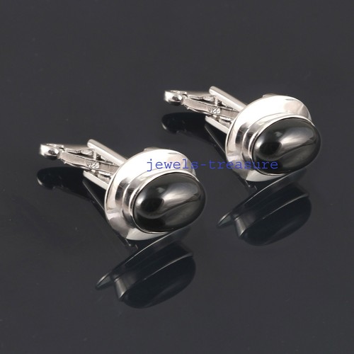 Boutons De Manchette Argent 925 Avec Rubis Rouge - Carré, Fait Main, Style Art Déco