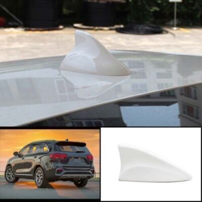 For Kia Sorento 2016-2020 White Exterior Shark Finet Antenna Cover Radio Trim
