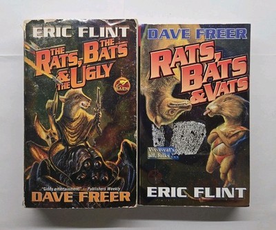  Eric Flint Dave Freer Rats Bats Vats Duology Complete 2 Paperback Sci-Fi Lot