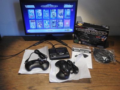 SEGA Mega Drive Mini inkl. 2 Controller und 42 Spiele. Geöffnet, unbenutzt