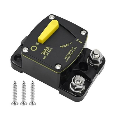 300 Amp Manual Reset DC Circuit Breaker 12-48V For RV Boat Truck Application