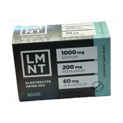 LMNT Electrolyte Drink Mix Raw Unflavored Sugar-Free 30 Stick Packs