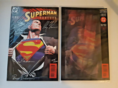 DC  Comics  Superman Forever #1 Lenticular & New Sealed signed Alex Ross +5