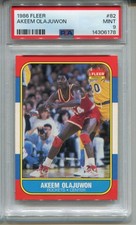1986 Fleer Akeem Olajuwon Rookie Card PSA 9 MINT Graded Basketball #82