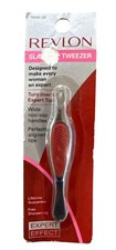  1046-19 Revlon Expert Effect Slant Tip Tweezer Stainless Steel Non-Slip Grip