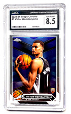 2023-24 Topps Chrome #1 Victor Wembanyama Rookie Spurs  CGC 8.5 NM MT+