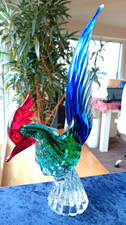 Große Glas Skulptur / Hahn - MURANO - dekorativ - Höhe 26,5 cm - 0,5 kg