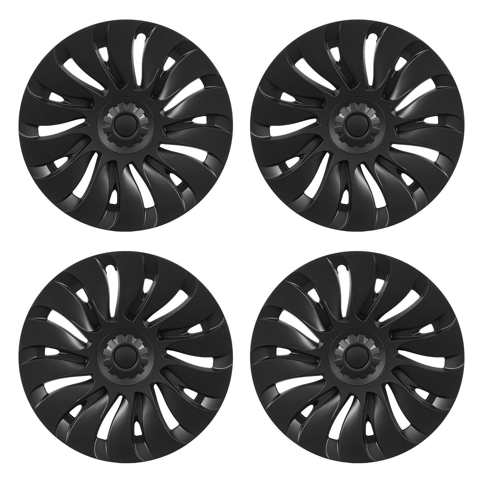 VEVOR Hubcaps Wheel Covers Tesla Model Y 19 Inch Set of 4 Matte Black
