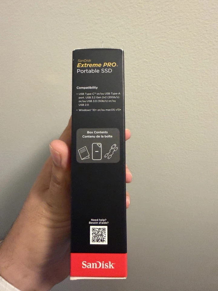 SanDisk 4TB Extreme PRO External SSD Drive, Black - SDSSDE81-4T00-G25 - NEW - Image 4 of 4