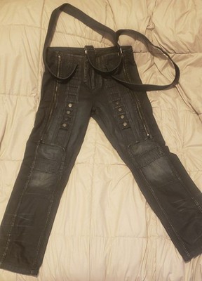 Mens Nasty Pig Dark Blue Auger Jeans, Coated Denim Size S 32x30 NWOT Suspenders