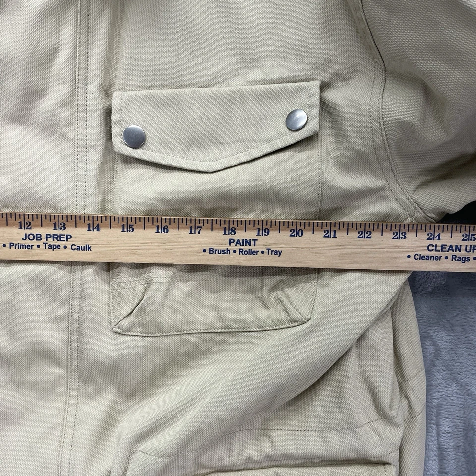 J Peterman Company Chaqueta Hombre 2XL Tareas Campo Equitación Cargo Tech Cremallera Pesada Snap Foto 4 de 4