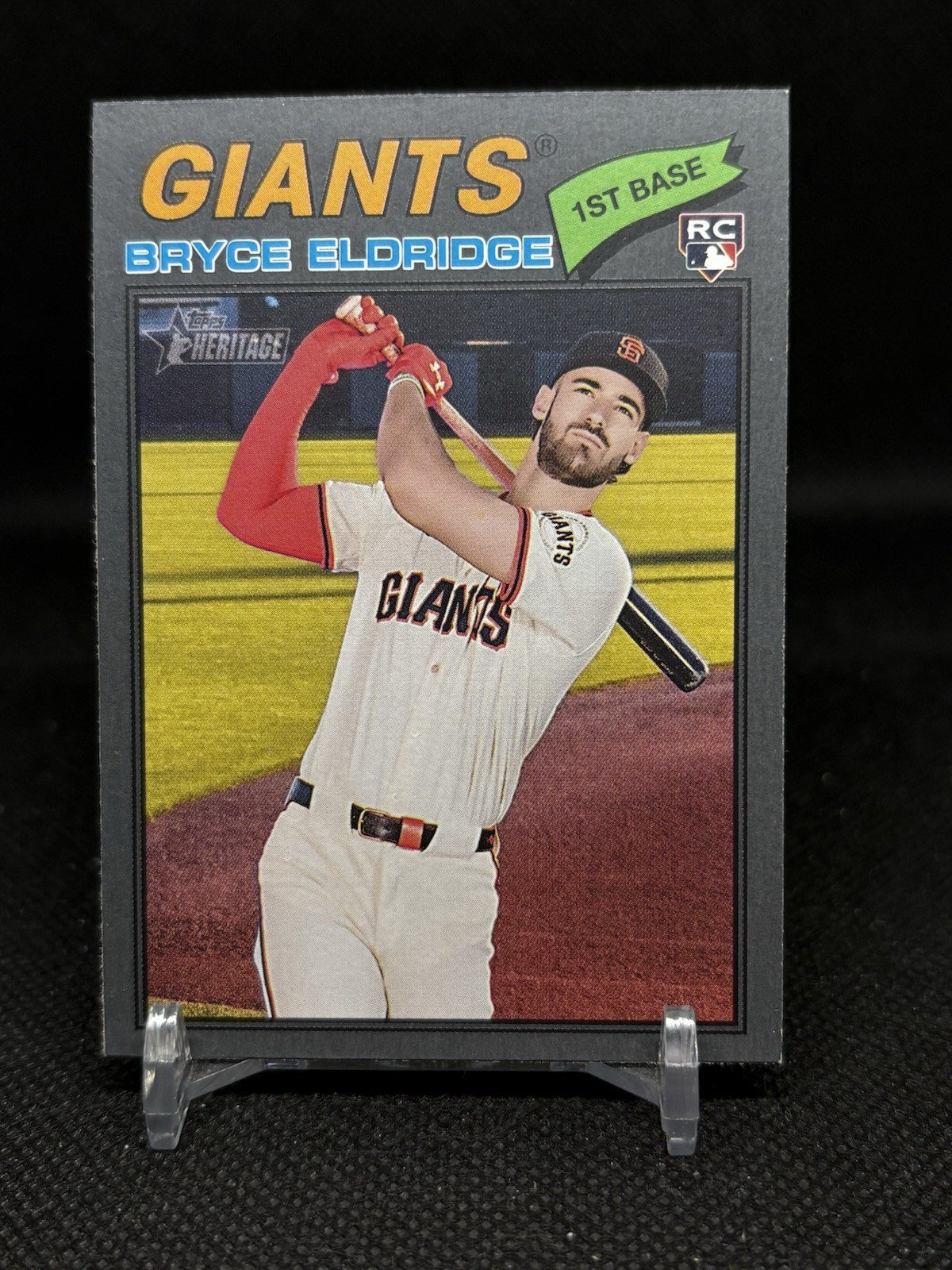 2026 Topps Heritage Bryce Eldridge Rookie Dark Gray Border #310 Giants SP