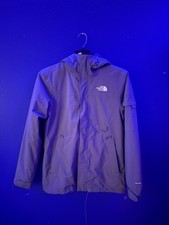 The North Face Women's Gray Hooded Full Zip Rain Jacket with Zipped Pockets