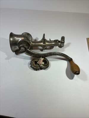 L.F& G New Britan, Conn. USA Meat Grinder With 3 Interchangeable Blades