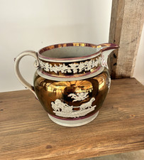 Pichet en faïence de Jersey cuivré – Lustre pottery – Début XIXe siècle