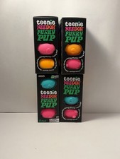 Teenie Funky Pup NeeDoh Squeeze Toy Neon Stress Ball Set of 3 Random Color NEW